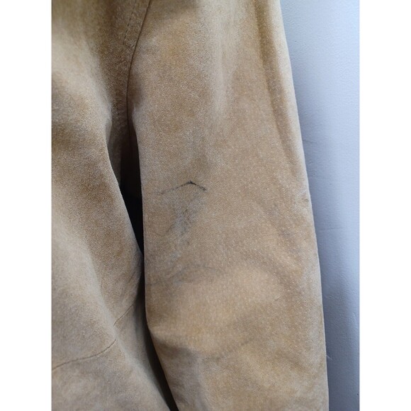 Vtg Terry Lewis Classic Luxuries Beige 100% Leather Zip Jacket L - Picture 4 of 12